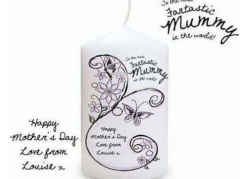 Flower Pattern Candle. This is a great product that can be personalised to your requirements ( please see main discription for full details ) Ideal gifts and presents for weddings, Christenings, Birth
