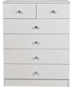 Glamour 4   2 Drawer Chest - White