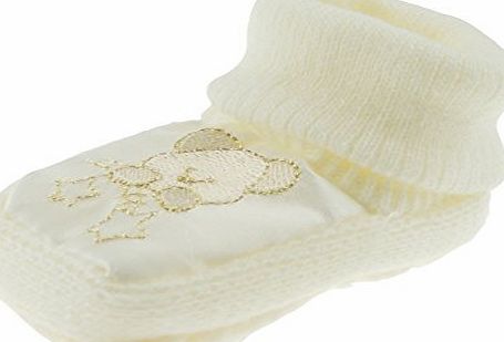 Glamour Girlz Very Baby Girls Boys Knitted Bootees Rocking Horse Satin New-born Cream Bear