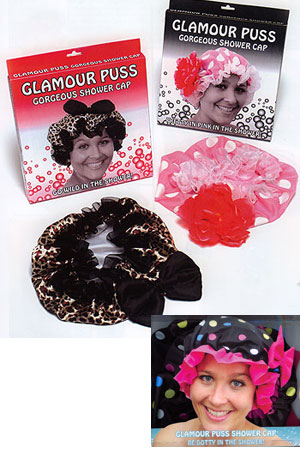 Glamour Puss Shower Caps