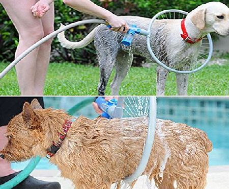 Glantop Pet All-around Washer Shower Ring for Dog Quick Easy Cleaning (Large)
