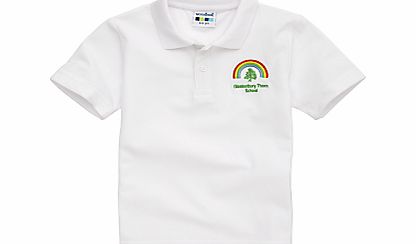 Glastonbury Thorn School Unisex Polo Shirt, White