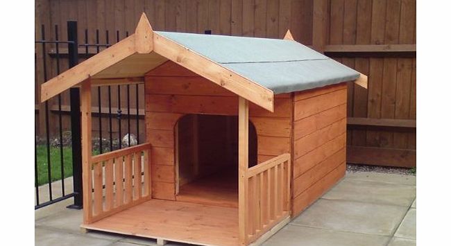 GLB Luxury Dog Kennel Doggy Summerhouse With Veranda UK Mainland Only Delivery
