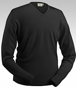 Glenbrae Golf Fine Merino Sweater Charcoal