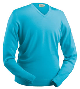 Glenbrae Golf Fine Merino Sweater Kingfisher