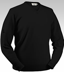 glenbrae Golf Lambswool Sweater Black