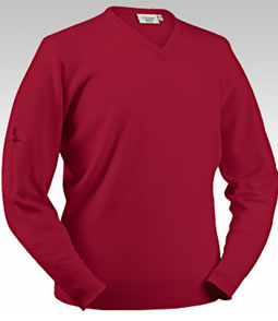 glenbrae Golf Lambswool Sweater Cardinal