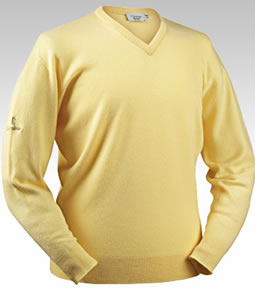Glenbrae Golf Lambswool Sweater Corn