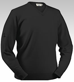 glenbrae Golf Lambswool Sweater Dark Grey
