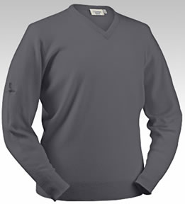Glenbrae Golf Lambswool Sweater Grey