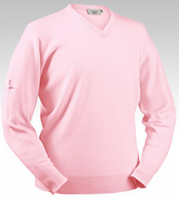 glenbrae Golf Lambswool Sweater Pink