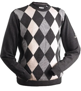 glenbrae Golf Negal Lined Sweater Charcoal Multi