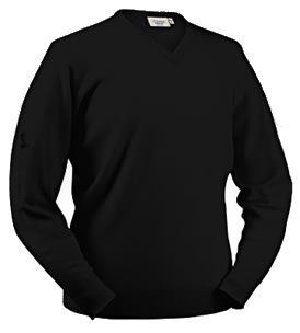 glenbrae Golf Sweater Spirol Lambswool Black
