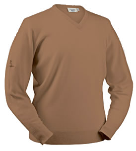 glenbrae Golf Sweater Spirol Lambswool Camel