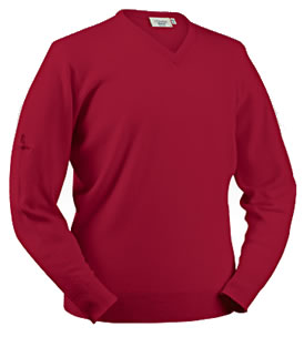 glenbrae Golf Sweater Spirol Lambswool Cardinal