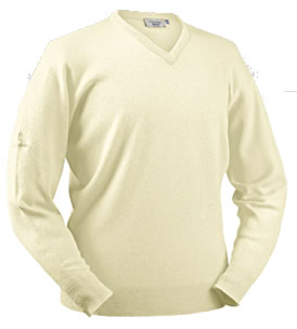 glenbrae Golf Sweater Spirol Lambswool Cream