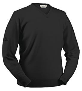 glenbrae Golf Sweater Spirol Lambswool Dark Grey
