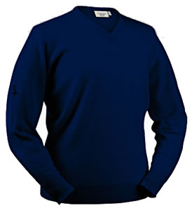 glenbrae Golf Sweater Spirol Lambswool Navy
