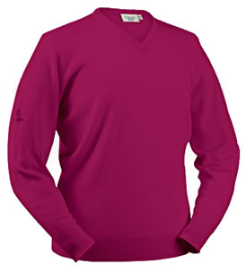 glenbrae Golf Sweater Spirol Lambswool Raspberry