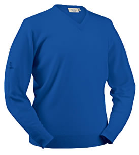 glenbrae Golf Sweater Spirol Lambswool Royal