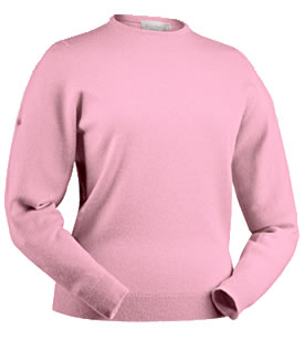 glenbrae Ladies Golf Sweater Spirol Lambswool Rose