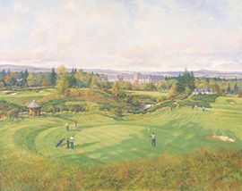 Gleneagles 17th Hole Kings Course Golf Print by