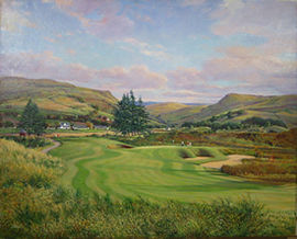 Gleneagles 1st Hole PGA Centenary Golf Print by