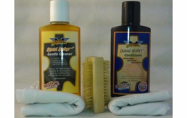 Gliptone Leather Cleaner amp; Conditioner 250ml Complete Car Seat Kit