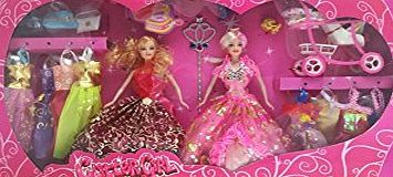 GLITTERGIRL Glitter Girl Doll Dress-Up Play Set Toy With Stylish Design Boutique Dresses