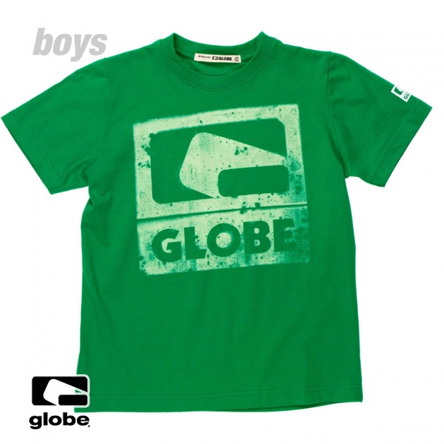 Boys Globe Corrosive T-Shirt - Green