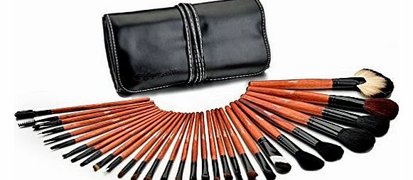 Glow 30 Piece Professional Makeup Brushes in Black Case