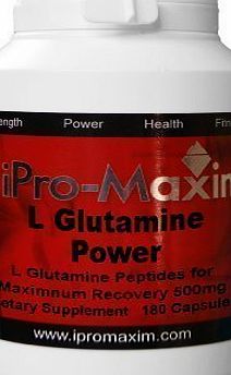 Glutamine iPro-Maxim L Glutamine IPro-Maxim POWER (180 caps) 500mg per cap. The most powerful GRADE next level sporting supplement on the market