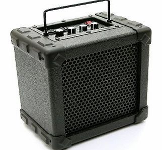 GLX Black Guitar Practice Amp: 10 watt (10w) Twin Channel Practice Amplifier for Electric Guitar