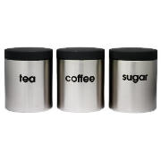 Go Cook stainless steel canister set, 3 pack