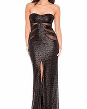 Black sequin maxi dress