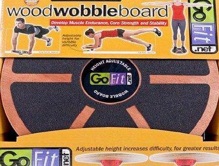 GoFit 15 Adjustable Round Wood Wobble Board