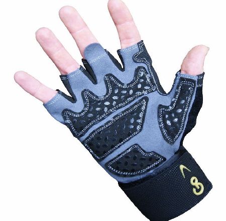 GoFit Diamond Tac Weightlifting Glove with Wrist Wrap