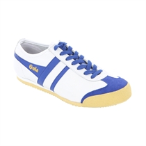 Classic White Blue Leather Harrier Trainer