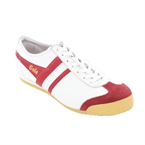 gola Classic White Red Leather Harrier Trainer