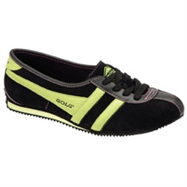 Sports Black Green Credit Suede Trainer