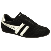 Sports Black Silver Unify Leather Trainer