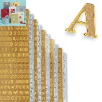 Gold & Silver Outline Stickers Letters