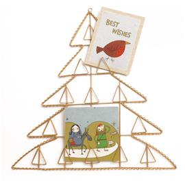 Gold Christmas Tree Card Holder