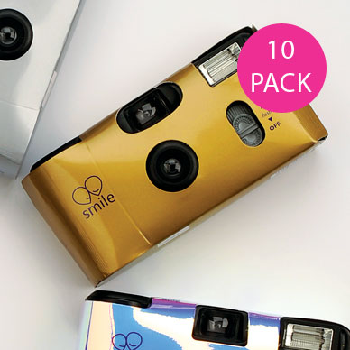 Gold disposable camera - 10 pack