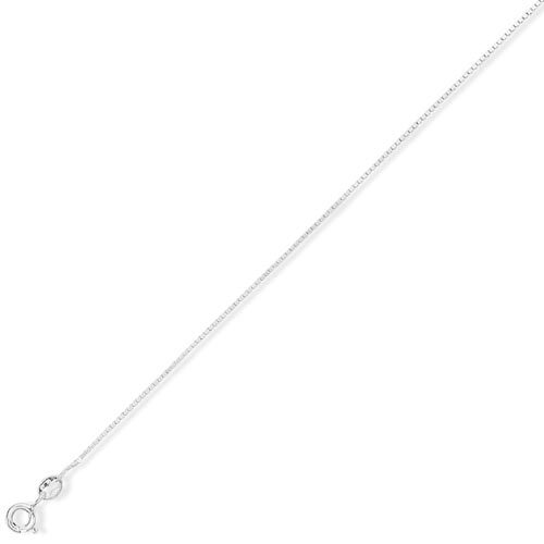 16 inch Classic Box Chain In 18 Carat White Gold