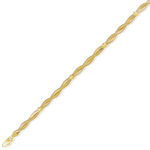 17 inch Braided Necklet In 9 Carat Yellow Gold