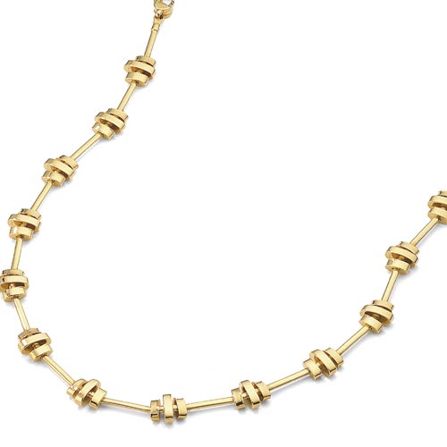 17 inch Fancy Necklet In 18 Carat Yellow Gold
