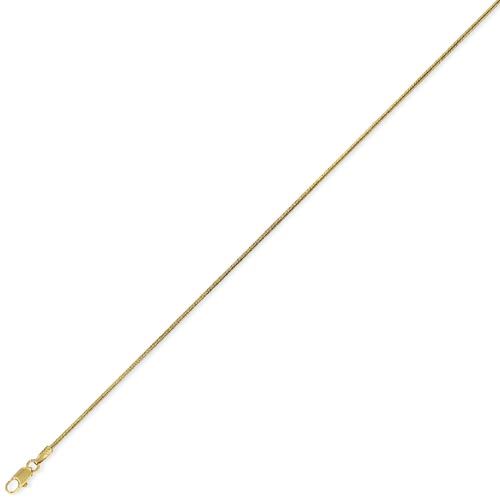 18 inch Diamond Cut Snake Chain In 9 Carat Yellow Gold