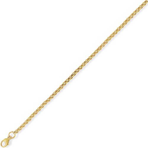 20 inch Traditional Round Belcher Chain In 9 Carat Yellow Gold