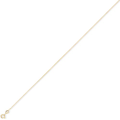 22 Inch Box Chain In 18 Carat Yellow Gold